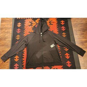 NEW Athletic Works Men's Black Full-Zip Hoodie XXL Lightweight Stretch